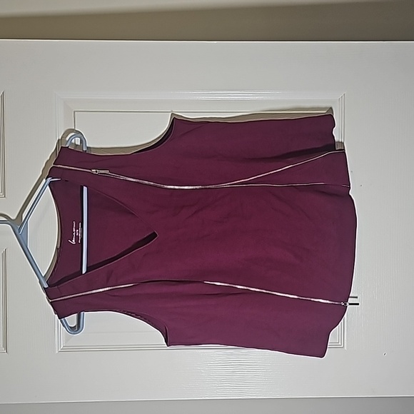 Lane Bryant Rasberry Zip Sleeveless Tank Top Active Wear Plus Size 14/16 - Picture 5 of 7